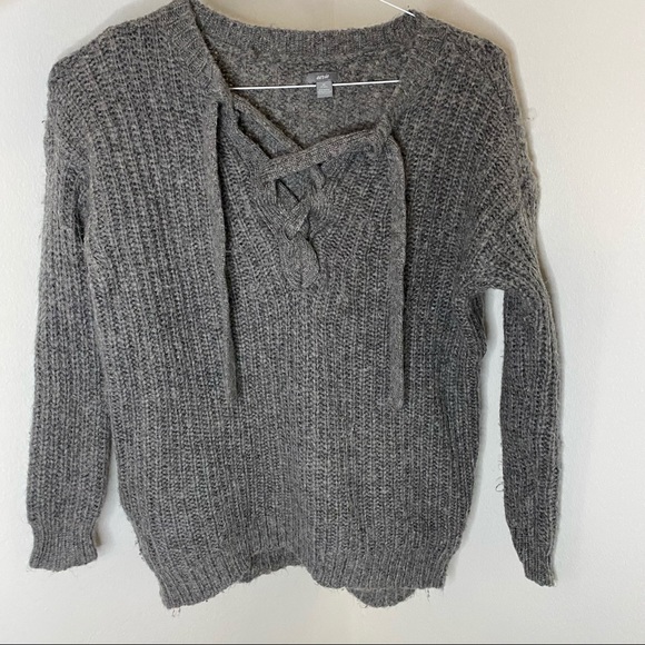 Aerie lace up sweater - Picture 4 of 8